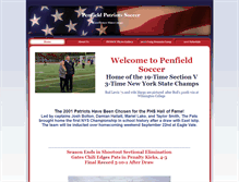 Tablet Screenshot of penfieldsoccer.com